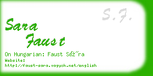 sara faust business card